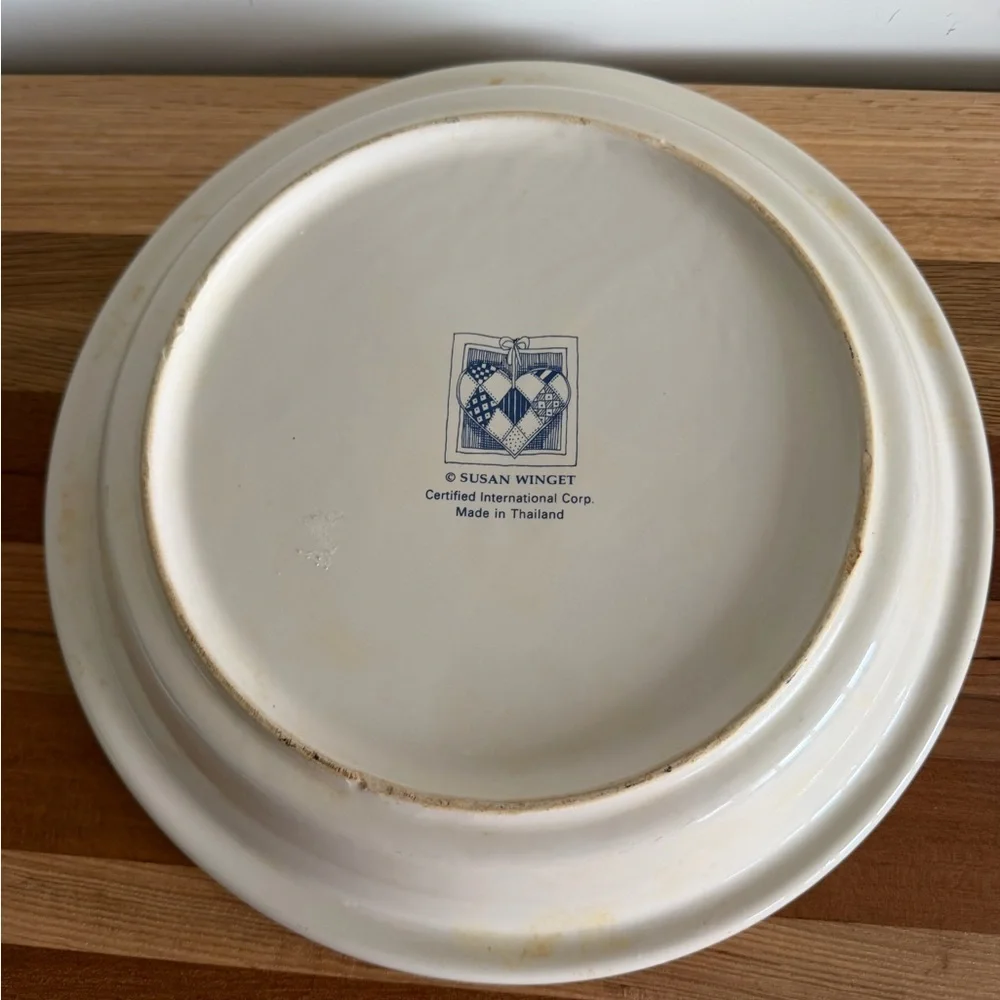 Susan Winget Certified International Pie Dish Plate Apples
